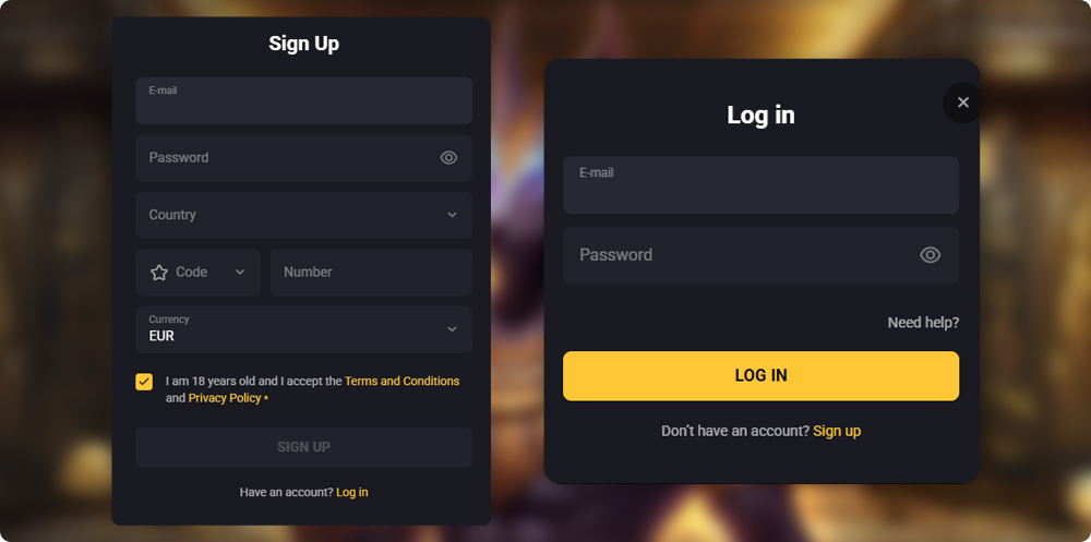 AmonBet Casino Login and Registration